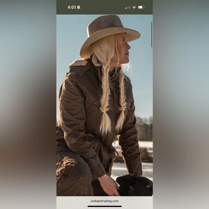 Waxed Cotton Canvas Jacket Brown